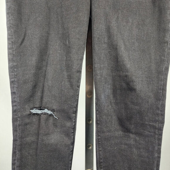 Spanx Black Cotton Distressed Skinny Jeans Size M - Picture 3 of 10